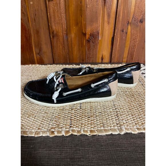 Hunter boots slip on patent leather boat deck shoes size 7.5 - Picture 9 of 11